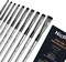 10 PCS Flat Paint Brush Set Art Painting Brushes for Acrylic Watercolor Oil Gouache, Craft Detail Face Body Painting Artist Kit for Kid & Adult